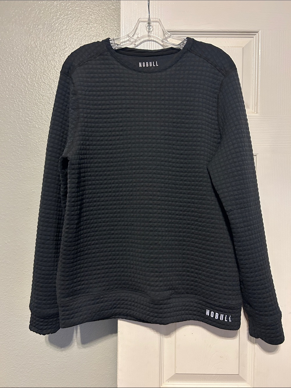 NOBULL Black Quilted Crew Sweatshirt